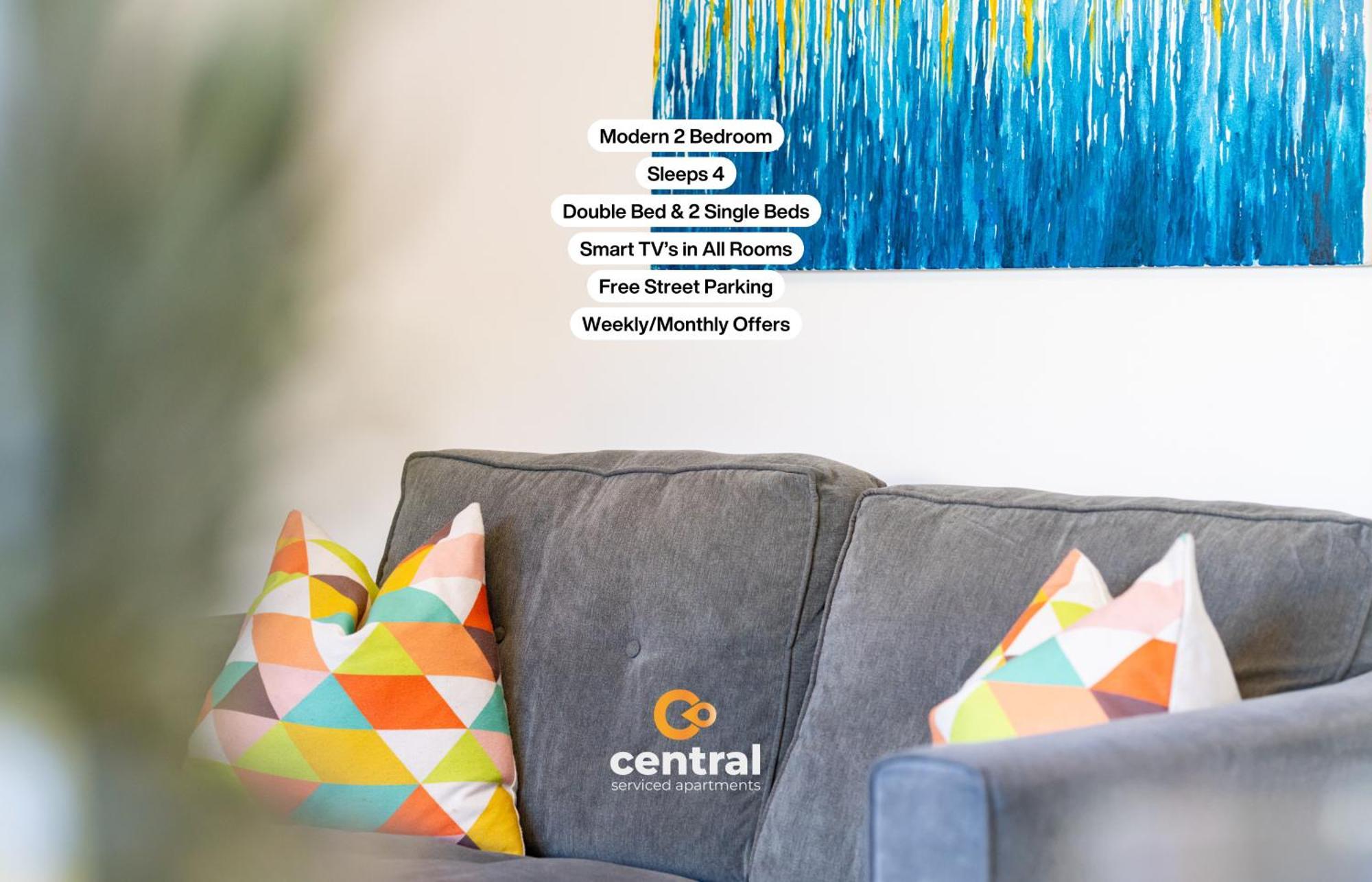 Central Serviced Apartments - 2 Bedroom - Free Street Parking - Fast Wifi - Smart Tvs In All Rooms - Ground Level - Family Neighbourhood - 3 X Double Beds - Heating 24-7 - Trade Stays - Weekly & Monthly Offers Дънди Екстериор снимка